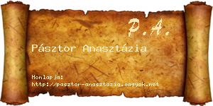 Pásztor Anasztázia névjegykártya