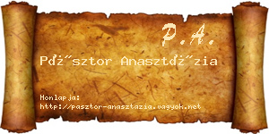 Pásztor Anasztázia névjegykártya
