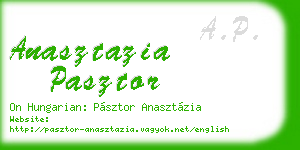 anasztazia pasztor business card